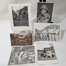 Rare 1943 WWII Photo Lot US Army CBI Theater Burma Calcutta Tiger Hunt Snake (7) picture