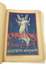 Victorian Christmas Newspaper Scrapbook Lot Harper Leslie Graphic 1885-1887 picture