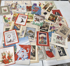 Lot of 60+ Antique & VIntage Holiday Birthday Get Well Cards C1950s 60s & Later picture