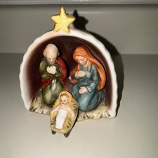 Vintage Goebl Hummel HX 70 Nativity Holy Family Candle Holder Germany picture