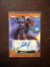 2026 Topps Chrome Marvel - Varied Visage: AoA Magneto Orange Auto /25 VVA-07 SSP picture