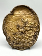 Antique 1800s Austrian Cold Painted Bronze Wall Plaque or Dish  by Rudolf Winder picture