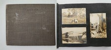 c.1900s antique PHOTO ALBUM massena ny FAMILY RIVERBOATS FARM later AUTOMOBILE picture