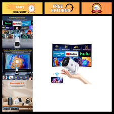 Mini Projector with Wifi and Bluetooth, Built-in Apps,Movie Projector picture