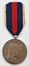 Large Original Hong Kong Colony - Edward VII Coronation Bronze 38mm Medal 1902 picture