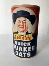 Vintage Quaker Oats 18 Oz Unopened Rare Cardboard Food Container Old picture