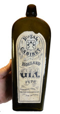 Antique 1906-1912 Holland Gin Bottle w/ Label Royal Cabinet Brooklyn New York picture