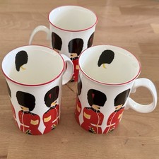 Nicholas John British Royal Guard Guardsman 1 of 8 Fine Bone China Mug x3 picture