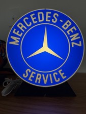 Mercedes-Benz Service Lighted Advertising Sign Blue Automobiles Europe picture