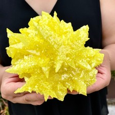 1.3LB Rare Natural yellow sulfur crystal quartz crystal mineral specimen picture