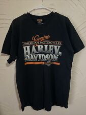 Harley Davidson UK Wheels International Bedfordshire Black T-Shirt Size Large picture