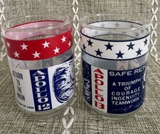 Set of 2 Apollo 12 & Apollo 13 Return to the Moon 1969 Safe Return 1970 Glasses picture