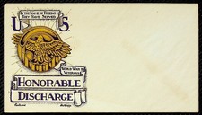 Wwii US World War II Veterans Honorable Discharge Commemorative Envelope Home picture