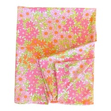 Vintage Fashion Manor Double Flat Sheet Penn Prest Muslin Mod Retro Flower Power picture
