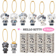 Hello Kitty Houndstooth Series 8PCS Figure Set Blind Box Collectible Toy Gift picture