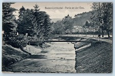 Baden Lichtental Germany Postcard Lot from Oos Bridge c1910 Antique picture