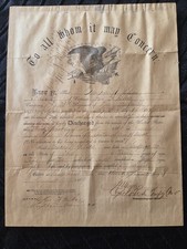 Original 1864 Civil War Discharge Co. 134th Regiment Ohio Infantry picture