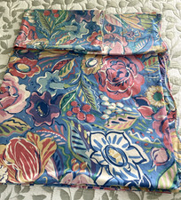 VTG Collier Campbell- TAMBOURINE Floral Pastel- Queen Flat Sheet, 2 Pillowcases picture