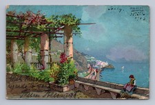 Antique Italy Postcard AMALFI Coastal Scenic View 1903 picture