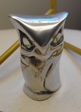 Vintage Carl Hoselton Handmade Aluminum Owl Signed Canada picture