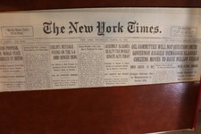 NEWSPAPER 1928 New York Times Babe Ruth Charles Lindbergh with COA March 21 picture