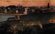 Saint Servan, General View Side Of The Bas Sablons, Vintage Postcard picture