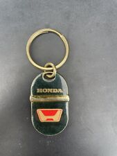 Vintage Brass Honda Logo Car Keychain Rare picture