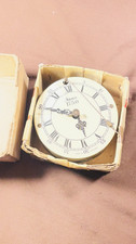 Antique Anno 1750 Sawtooth Gravity Clock Movement Porcelain Dial picture