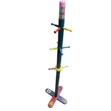 Rare 1980's Pierre Sala Art Deco Pencil Memphis Style Coat Rack. Colorful  picture
