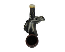 Unicorn Head Handmade Tobacco Smoking Mini Hand Pipe Fantasy Mythical Creatures picture