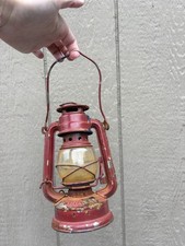 Vintage Wallow Brant Red Kerosene Oil Lantern Lamp 10” Tall picture