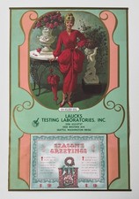 Vintage 1975 Calendar 1919 Golden Girl Laucks Seattle Pin Up Style 26x17 picture