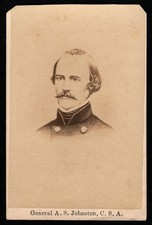 Civil War CDV Confederate General Albert Sidney Johnston Killed at Shiloh picture