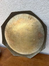 Vintage Hand Hammered Brass Copper Tea Serving TrayStamped MiddleEastern Persian picture
