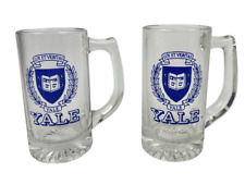 2 vintage Yale University glass mugs picture