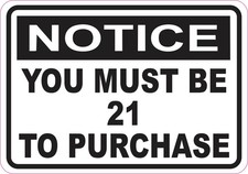 StickerTalk Notice 21 Purchase Vinyl Magnet 5x3.5 Business Sign picture