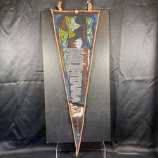 Vintage Montana Souvenir Pennant Felt Glacier Park Helena Blackfoot Japan 26in picture
