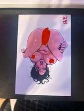 Catwoman PRINT Comic Art By ShiYeon (4in X 6in) picture