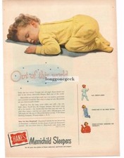 1950 Hanes Merrichild Sleepers Vintage Ad  picture