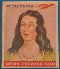 1933 Goudey Indian Gum Pocahontas #33 Pre-War Vintage - NO CREASES - Vibrant picture