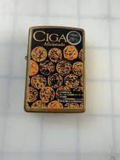 Vintage 1996 Zippo Lighter Cigar Aficionado Coppola Cuba Double Coronas Unfired picture