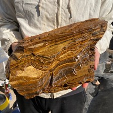 18.9lb Natural Tiger's Eye stone quartz Crystal Rough Mineral Specimen Healing picture