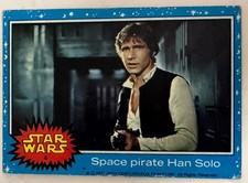 1977 Topps Star Wars #4 Space Pirate Han Solo Blue Border Vintage Original picture