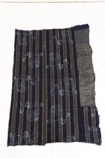 Antique Japanese Boro E-gasuri Indigo Cotton Fabric Patchwork 76.5x77cm picture