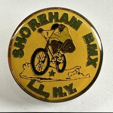 Vintage Shoreham BMX Track L.I. Long Island NY Bicycle Motocross Lapel Pin Rare picture