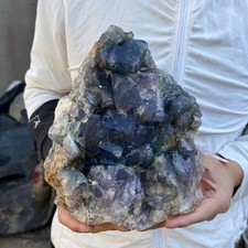 7.7LB  Natural Green cube FLUORITE Quartz Crystal Cluster Mineral Specimen picture