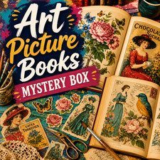 09# Vintage Illustrated Book Lot Art History Nature Ephemera Craft Junk Journal picture