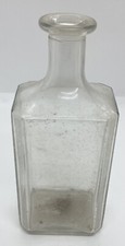 RARE Vintage Glass Square bottle Watkins Dandruff remover scalp tonic EXCELLENT picture