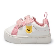 Disney Winnie the Pooh Baby Girl Sneaker Shoe with Straps Size 4 Pink & White picture