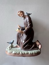 Ceramica Excelsis St Francis 1987 Kneeling Holding Birds 5000/617 Roman Inc picture